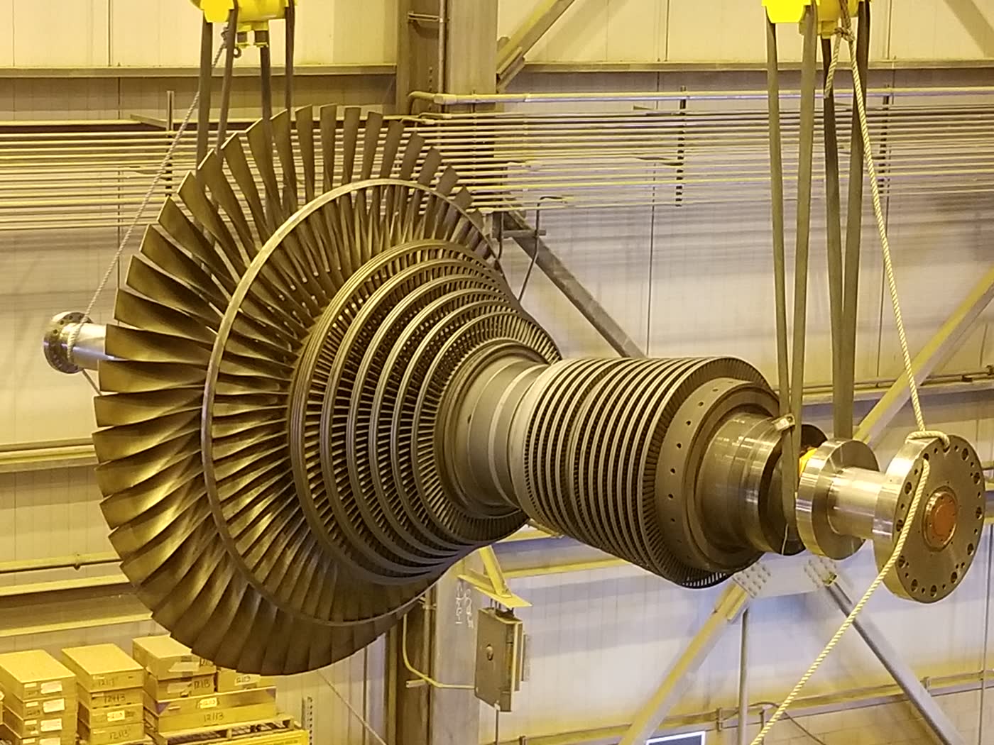 Overhead view of a combined cycle generating facility